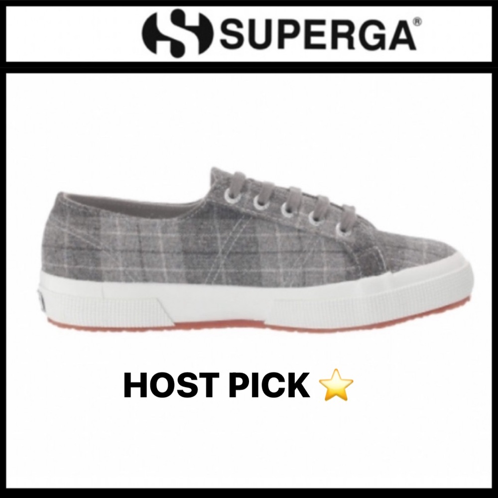🎈SALE🎈NEW⭐️HP⭐️Superga 2750 Wool-plaid Sneaker